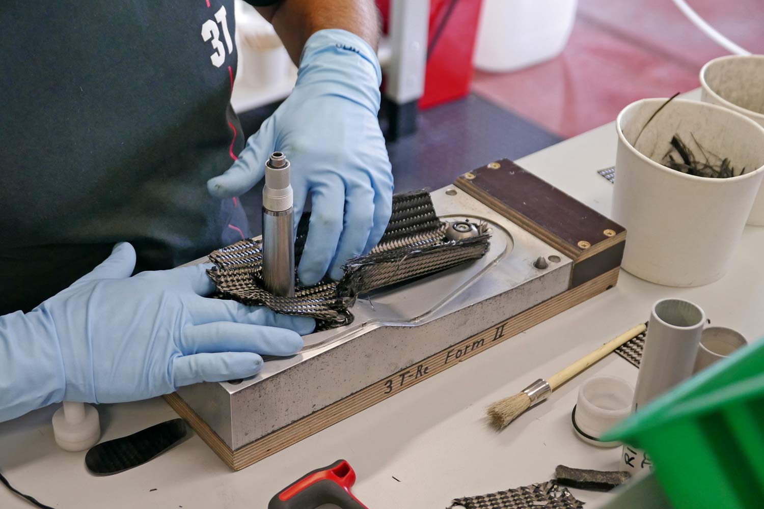 Inside 3T Cycling Factory Tour, How 3T Torno carbon cranks are made by hand, 100% made-in-Italy