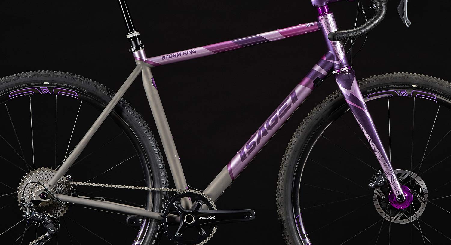Sage Storm King ti gravel bike, US-made titanium fat-tire premium bikepacking adventure gravel bike