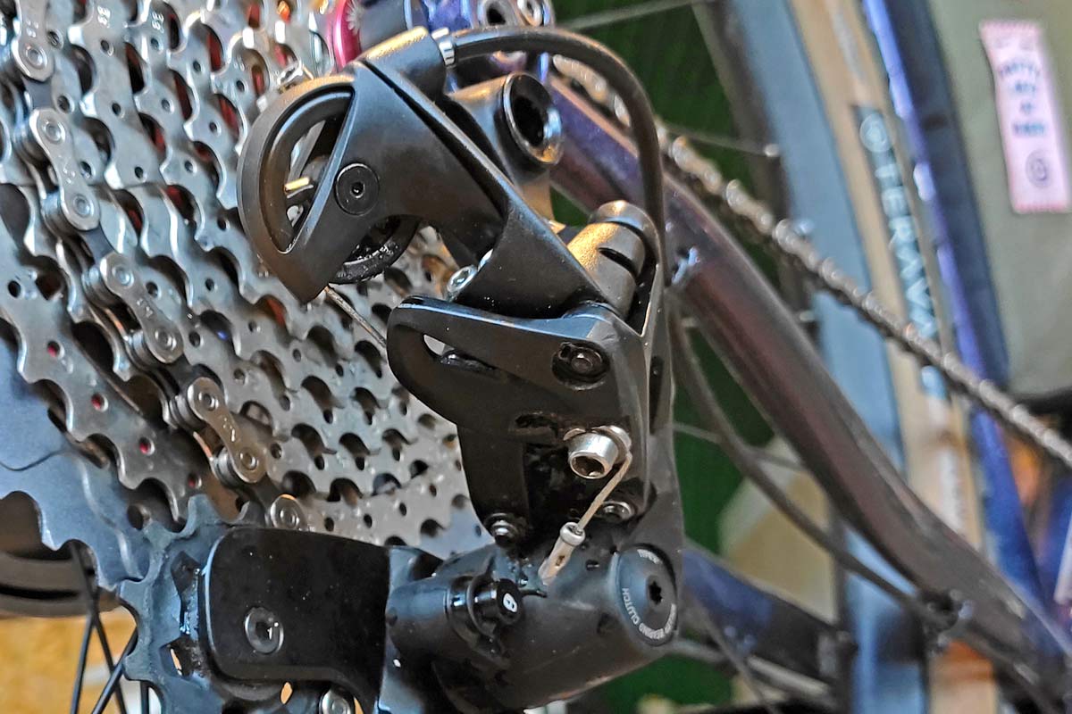 How To SRAM Eagle gravel 1x 11 speed drivetrain hack, Parallel Handbuilt BudgetMullet drop bar wide range adventure bike 1x11 drivetrain conversion