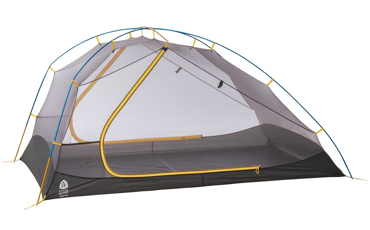 sierra designs meteor lite 2 lightweight 2person tent for bikepacking and hiking overnight camping trips