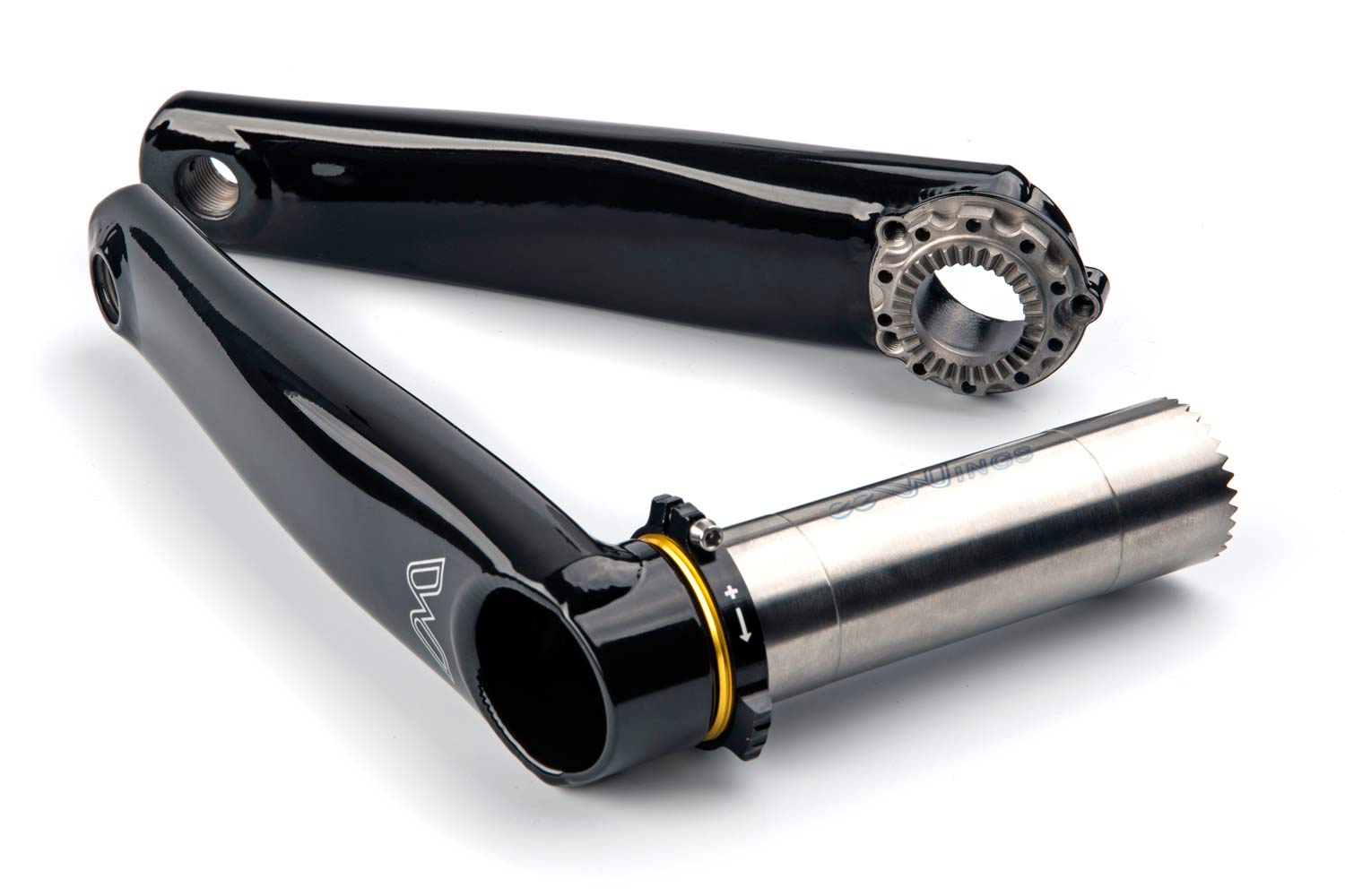 Cane Creek eeWings Raven ti cranks, gloss black titanium modular crankset