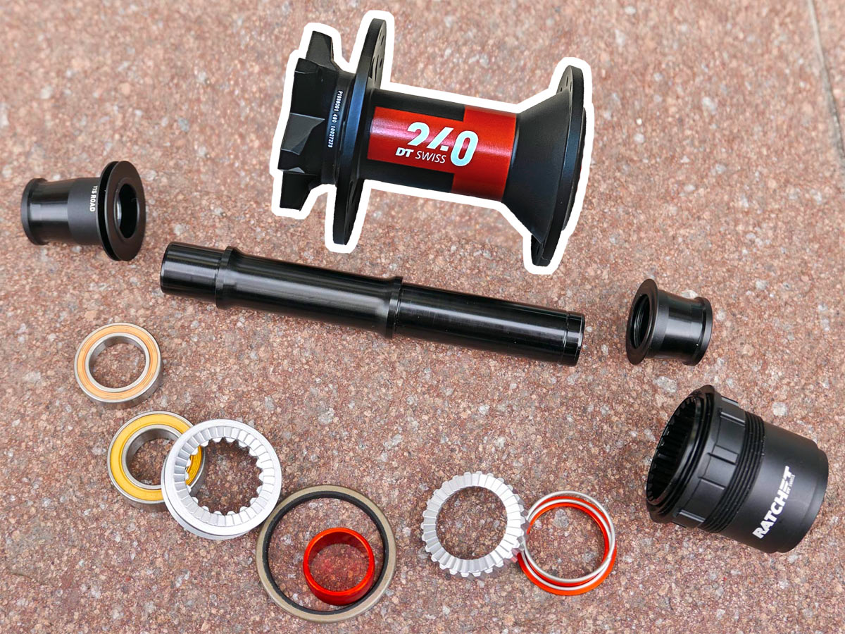 New 2020 DT Swiss 240 hubs, updated lighter stiffer more durable benchmark DT 240 road mountain bike hubset, with Ratchet EXP star ratchet engagement