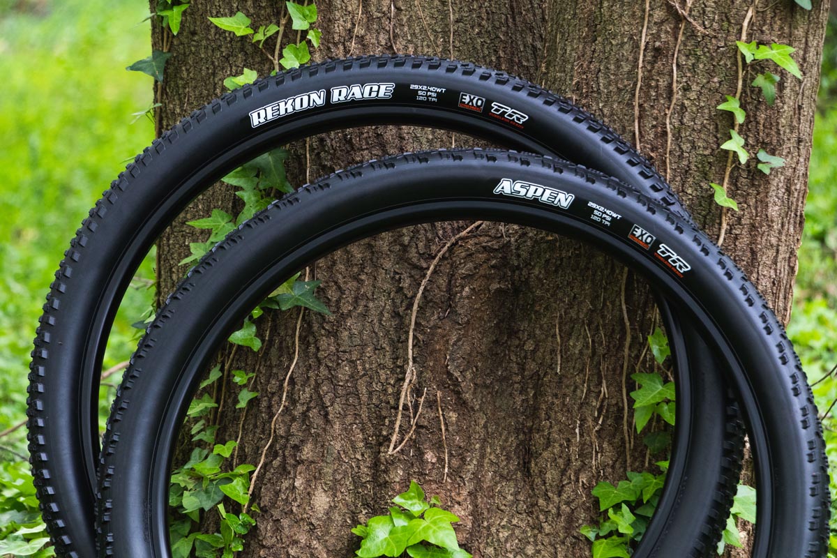Light & Wide Trail XC tires from Maxxis include new Aspen & Rekon Race 29 x 2.40 WT
