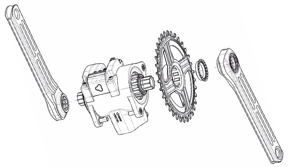 rotor cranksets for fazua e-bike road bikes