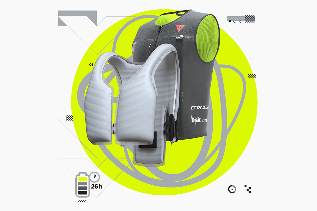 dainese air bag vest for mountain bikers and motorcyclists