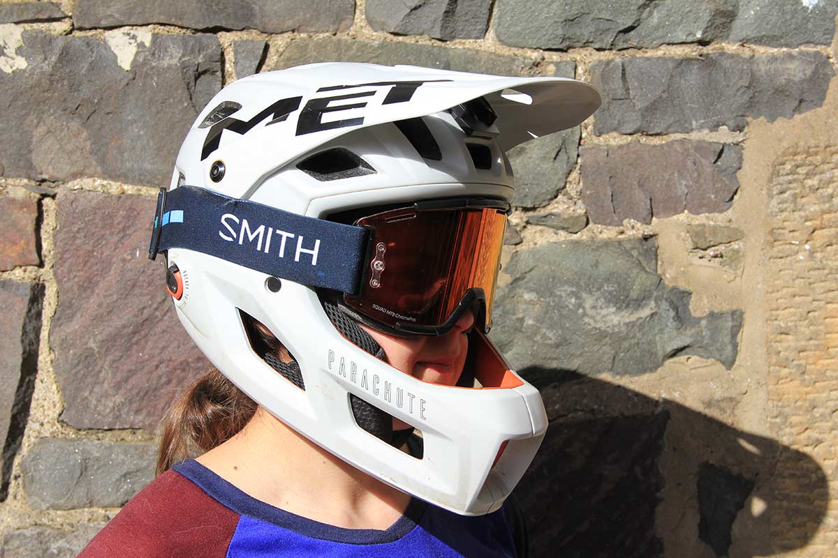 gopro mount met parachute convertible full face helmet under visor