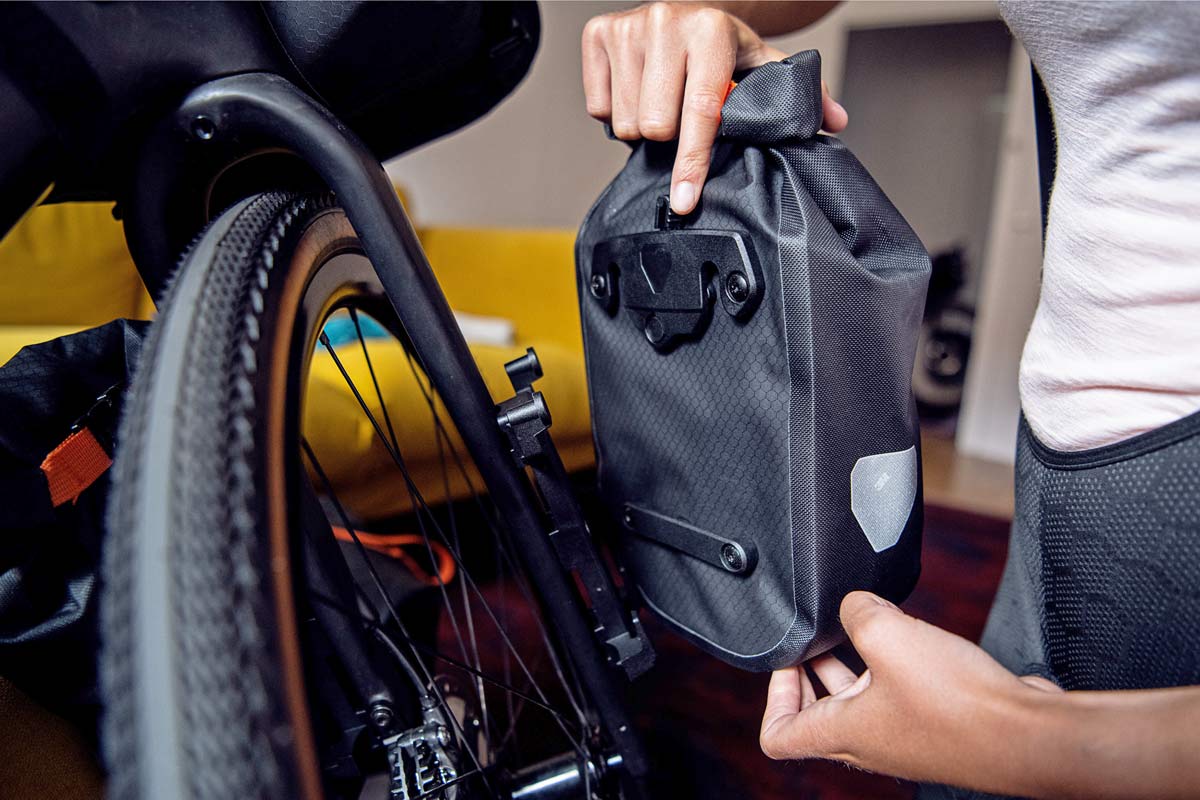 Ortlieb Fork-Pack mini fork panniers, waterproof Ortieb bikepacking packs for any adventure, quick release mount