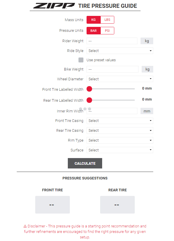 AASQ #80: Zipp tire pressure calculator