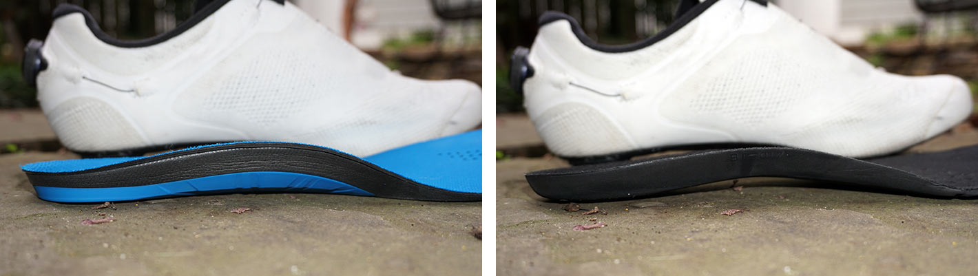 bontrager superfeet cycling shoe insoles offer more arch support