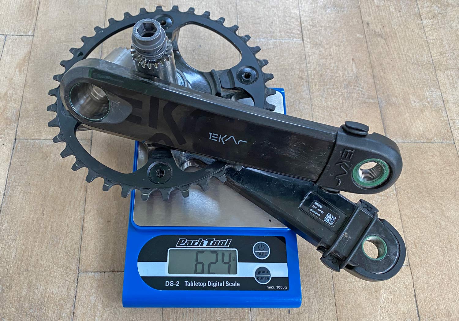 Campagnolo Campy Ekar 1x13 gravel bike component breakdown, carbon crankset Actual Weight