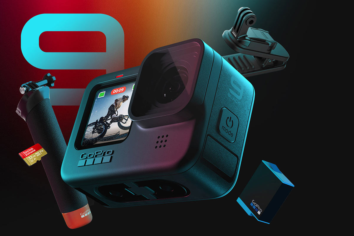 accessories bundle included with GoPro hero9 black action camera