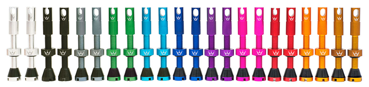 peaty's x chris king tubeless valves available 11 colorways