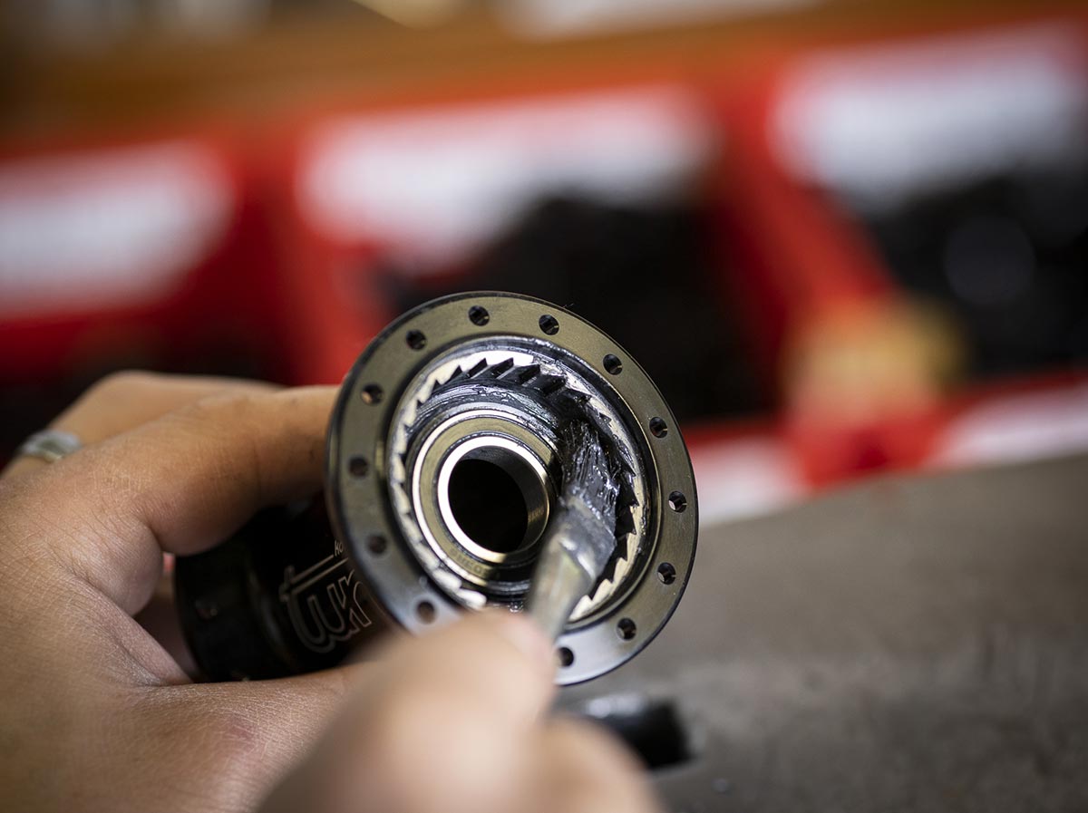 tune hub lubricate drive ring teeth