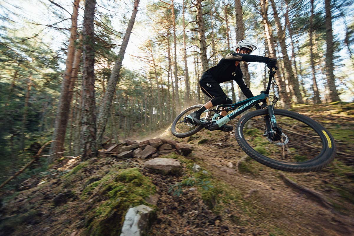 orbea rise emtb turn bar action shot lightweight emtb