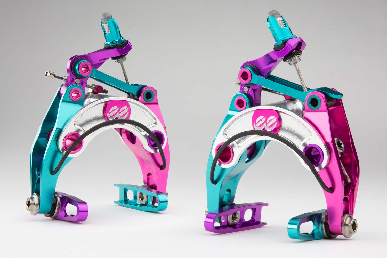 Cane Creek El TD eeBrakes_rainbow limited edition lightweight tie die rim brake set