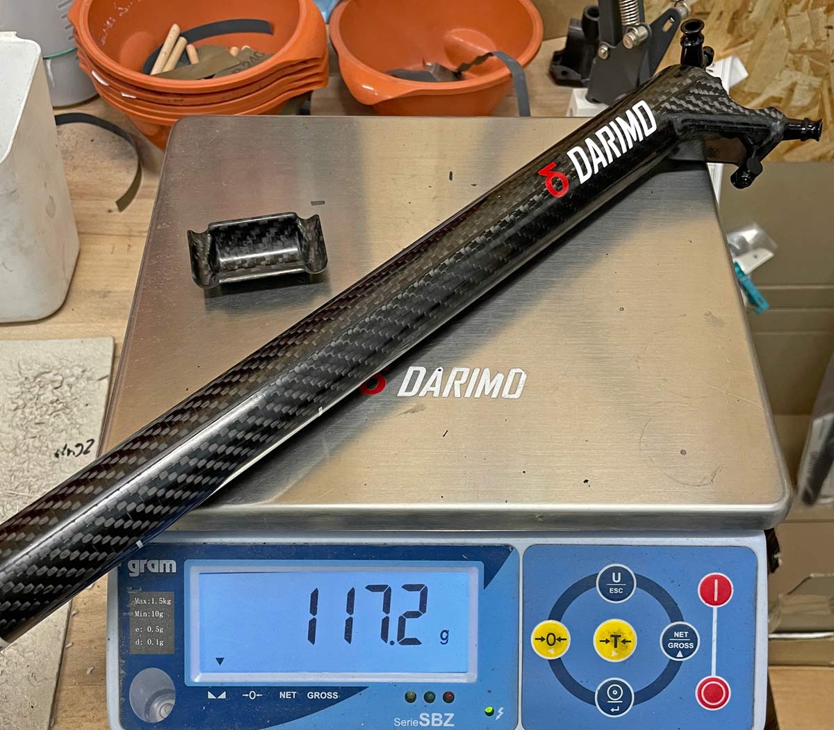 Darimo T2 15mm SB ultralight setback carbon seatpost, 117g actual weight