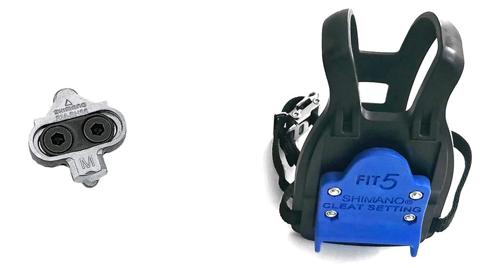 Fit5 universal Indoor Cycle Pedals; Look Delta or Keo, Shimano SPD-SL or SPD, toe-clip compatibility