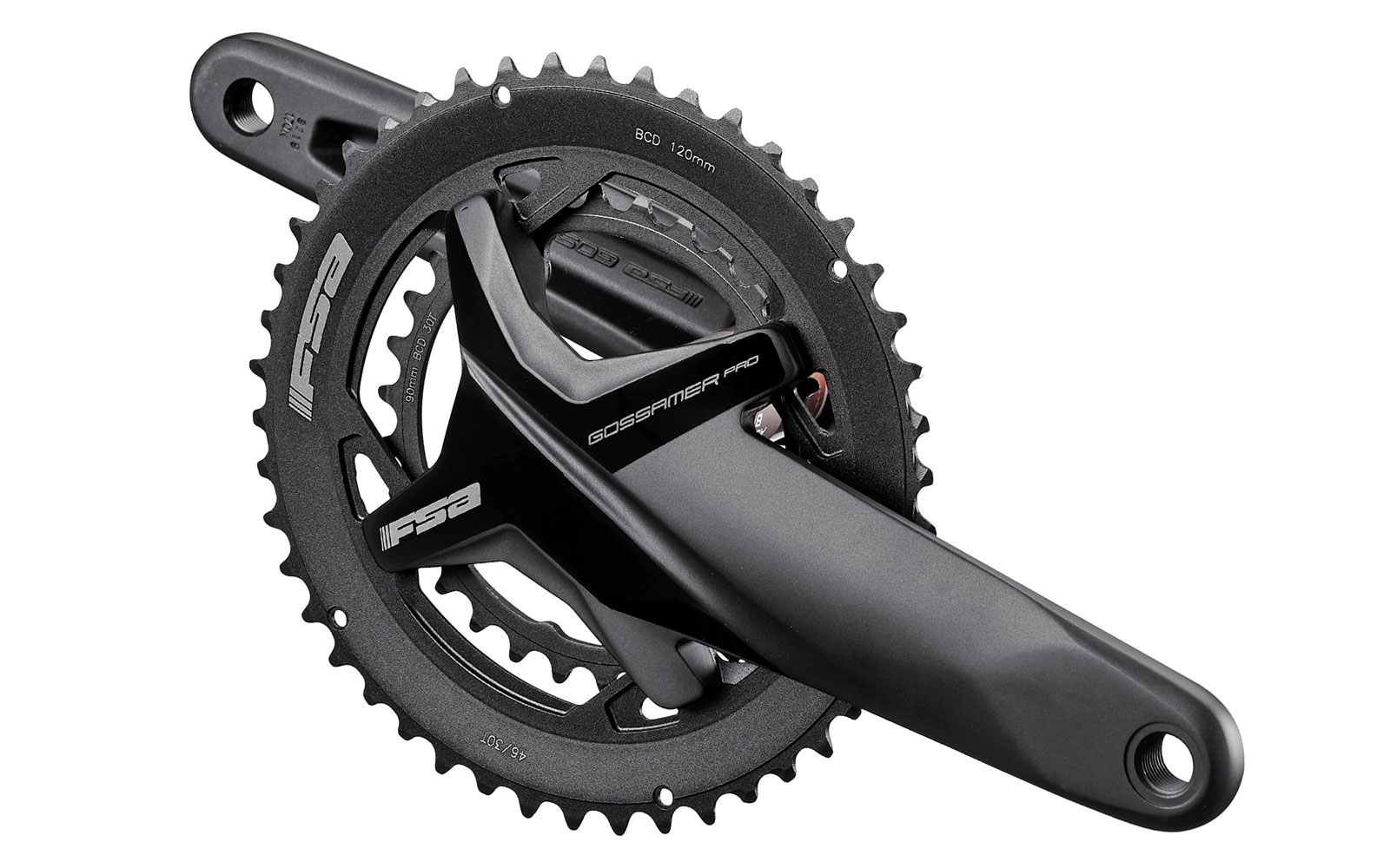 FSA Gossamer Pro alloy road cranks get super short & sub-compact, 2x road compact