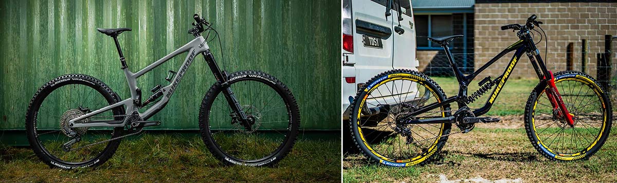 nukeproof giga versus dissent downhill bike frame comparison