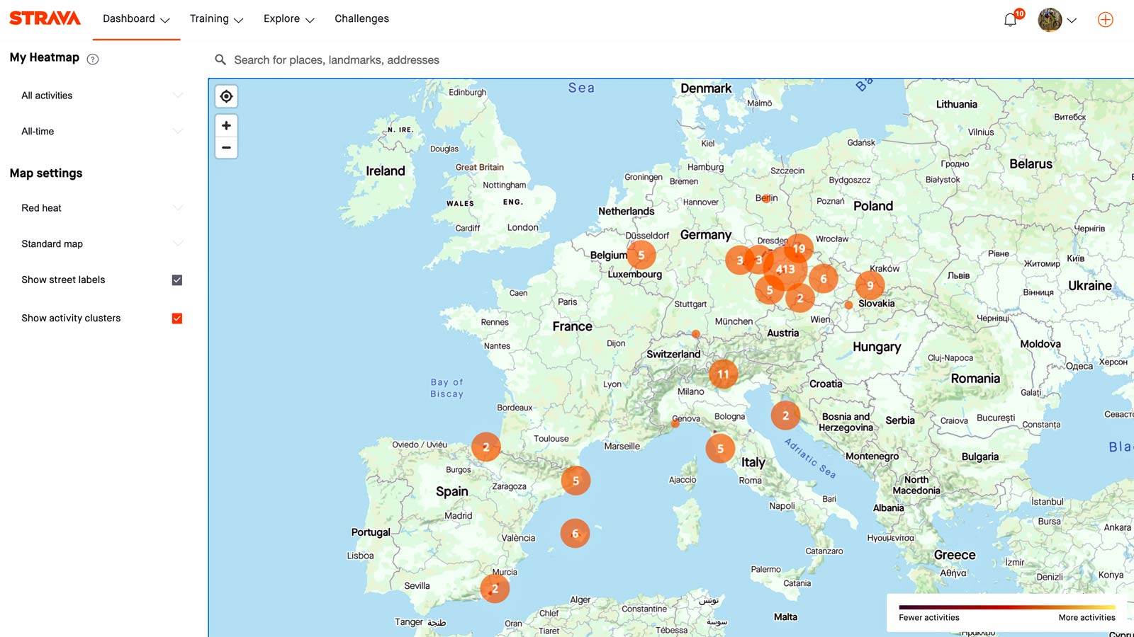 Strava automatically updates Personal Heatmaps
