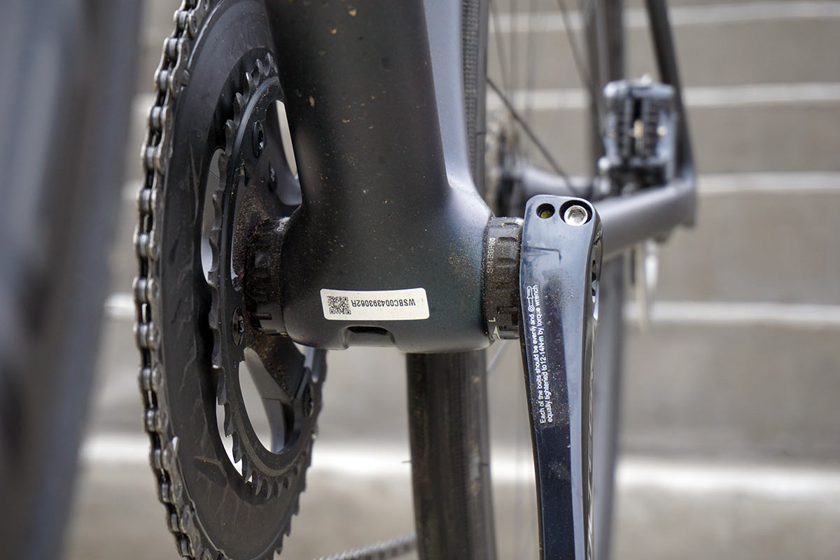 specialized aethos pro ultregra di2 road bike closeup frame details