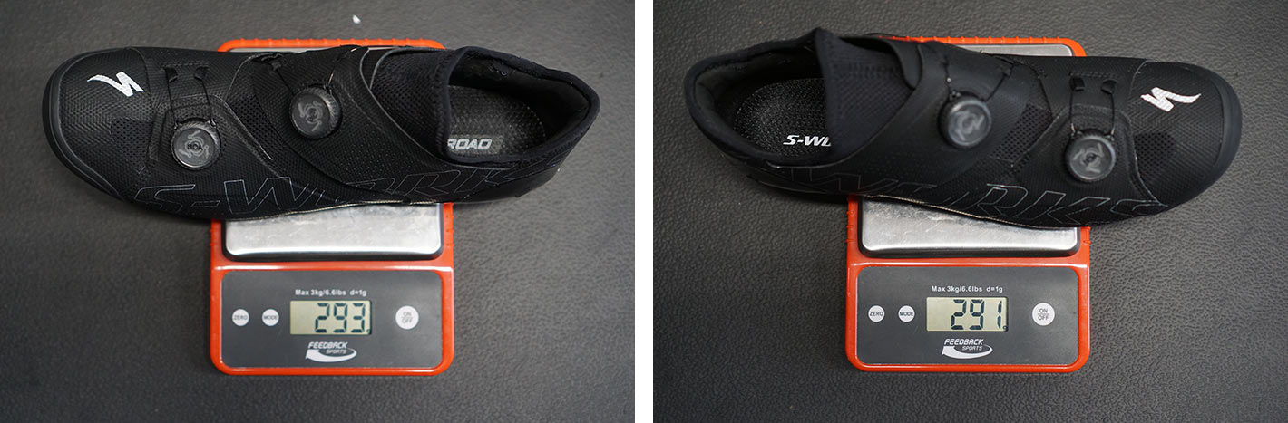 specialized s-works ares actual weights