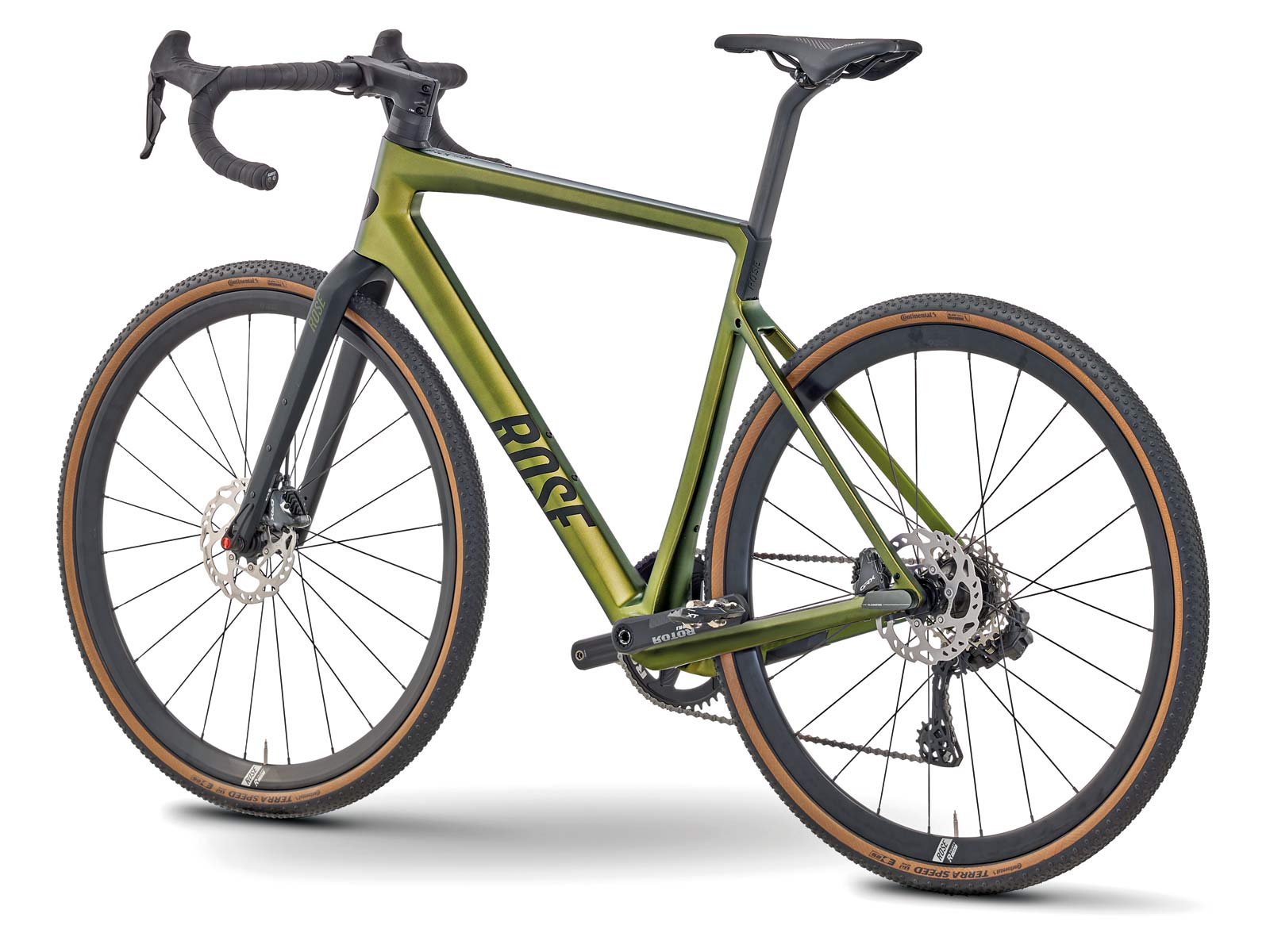Rose Backroad X Classified carbon gravel bike, more affordable Classified Powershift internal gear 1x 22-speed electronic drivetrain, green