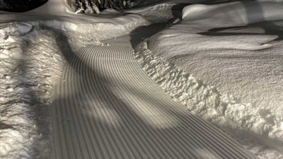 Trailander Trail Groomer maintains MTB trails for snowy fat biking heaven