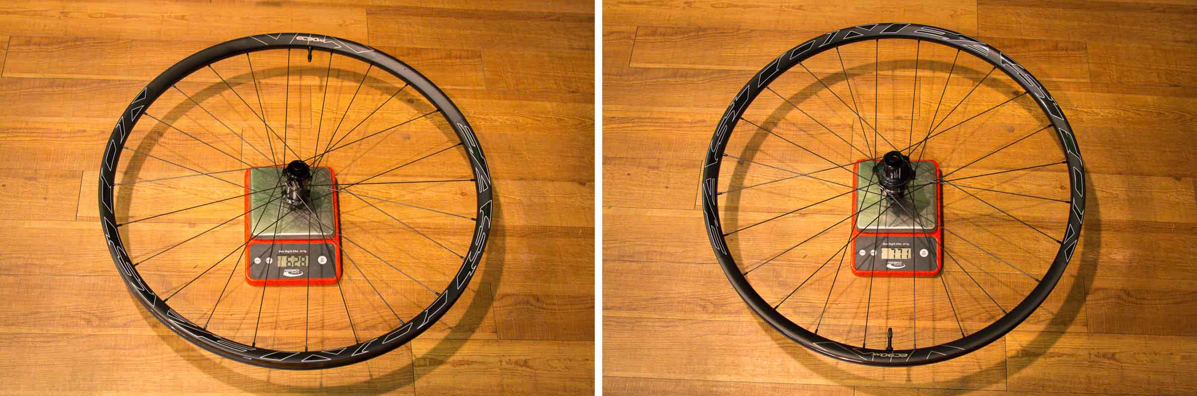 Easton EC90 AX gravel wheels actual weight