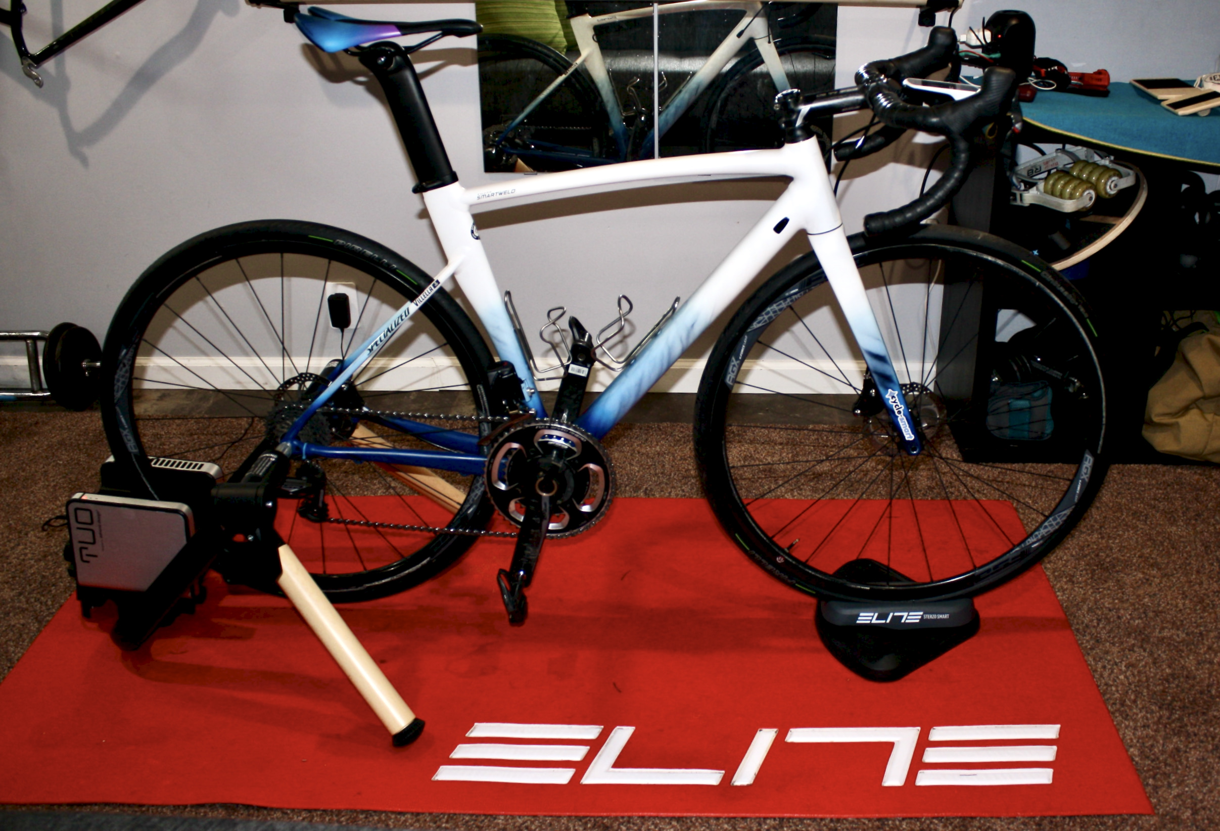 Best Trainer Accessories Elite Trainer Mat with bike