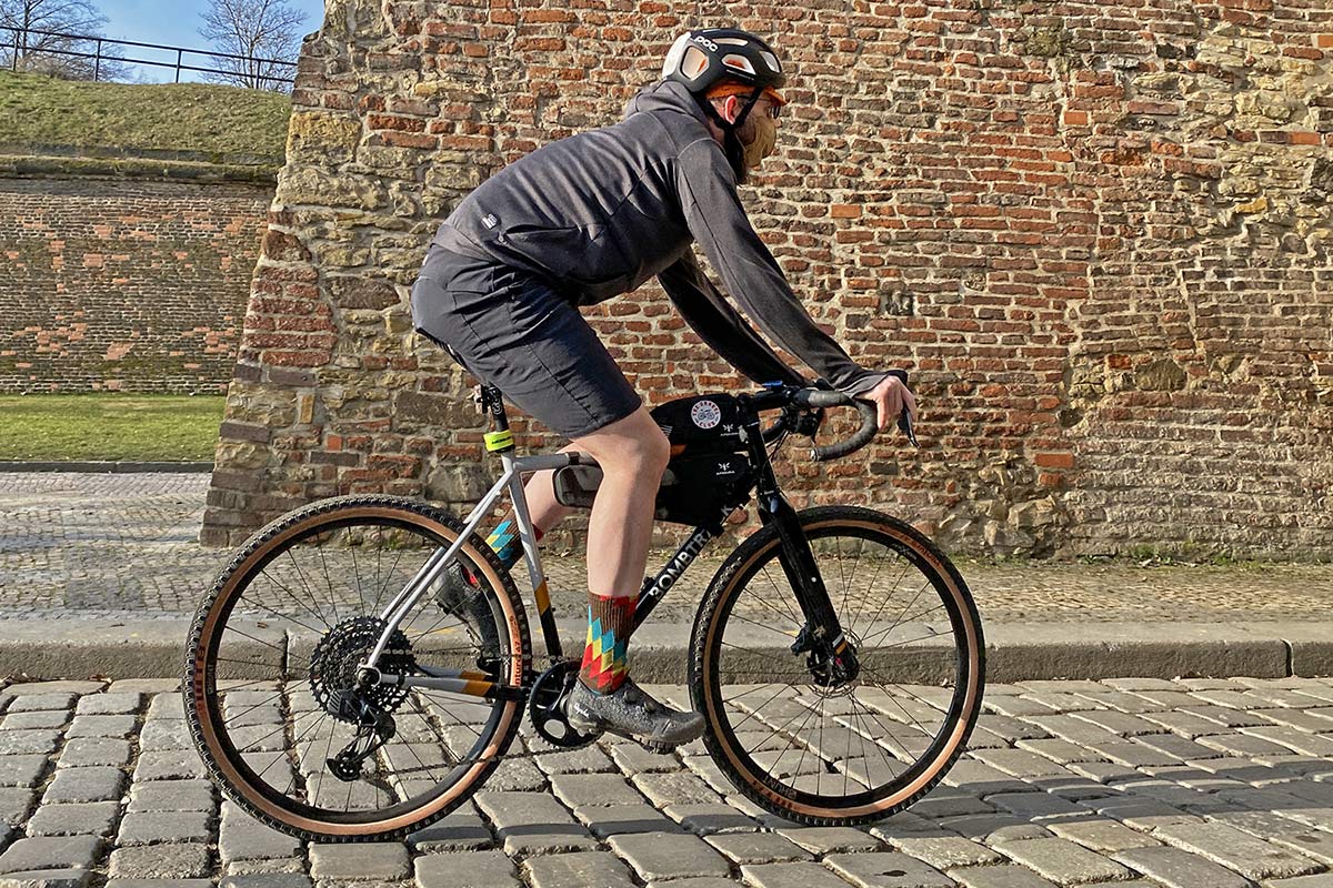 riding cobbles on sram gx eagle axs wireless rear derailleur and force etap axs shifters