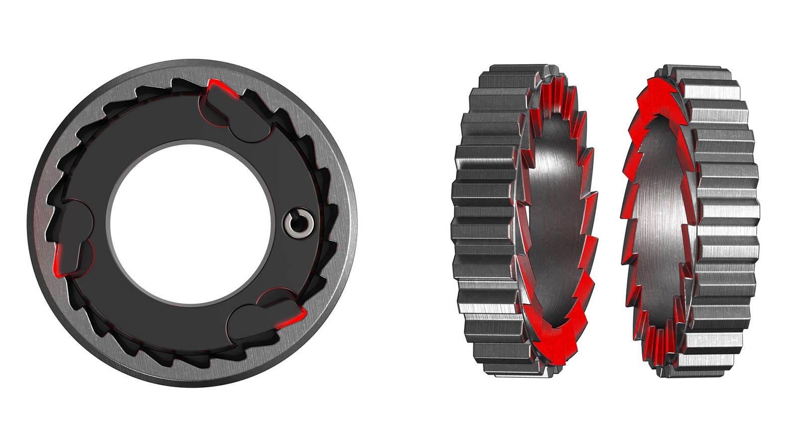 DT Swiss Ratchet LN hub upgrade kit, from 3-pawls to Star Ratchet, engagement comparison
