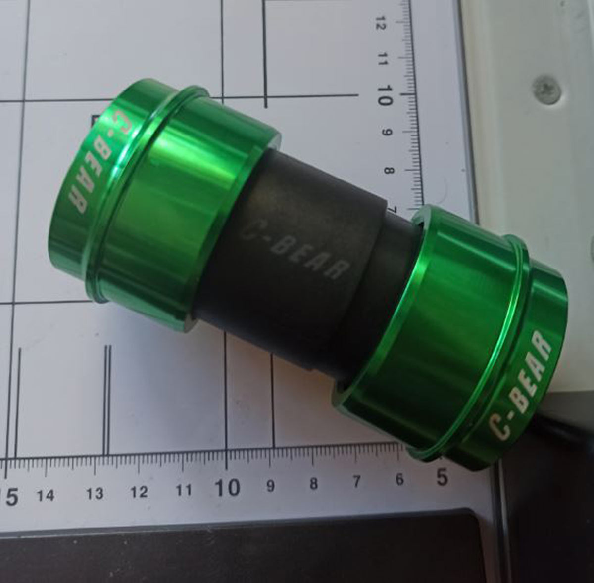 c-bear bottom bracket ceramic bearings green anodization