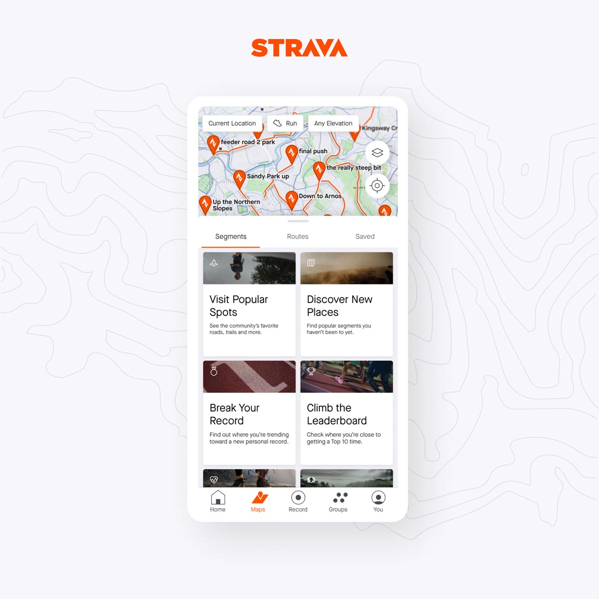 new routes & segments with Strava's latest app update