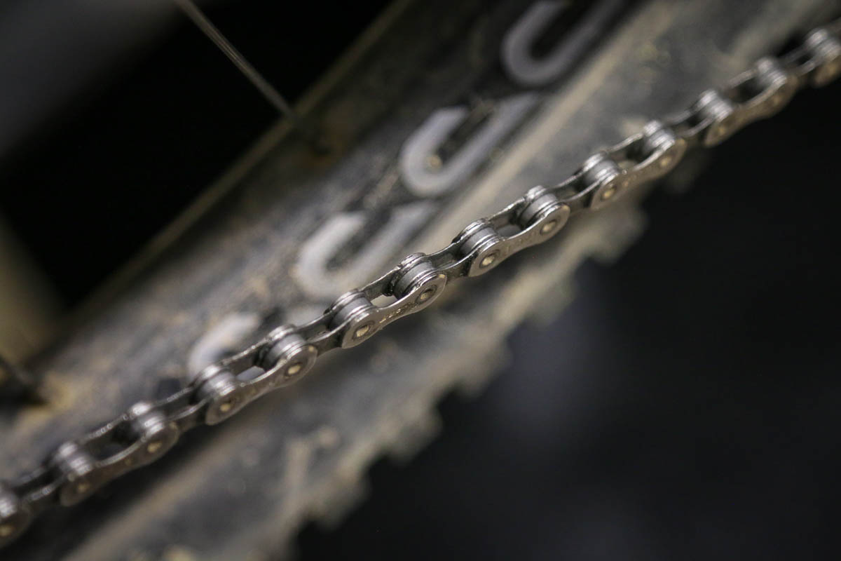 Wolf Tooth WT-1 Synthetic Chain Lube clean chain after application