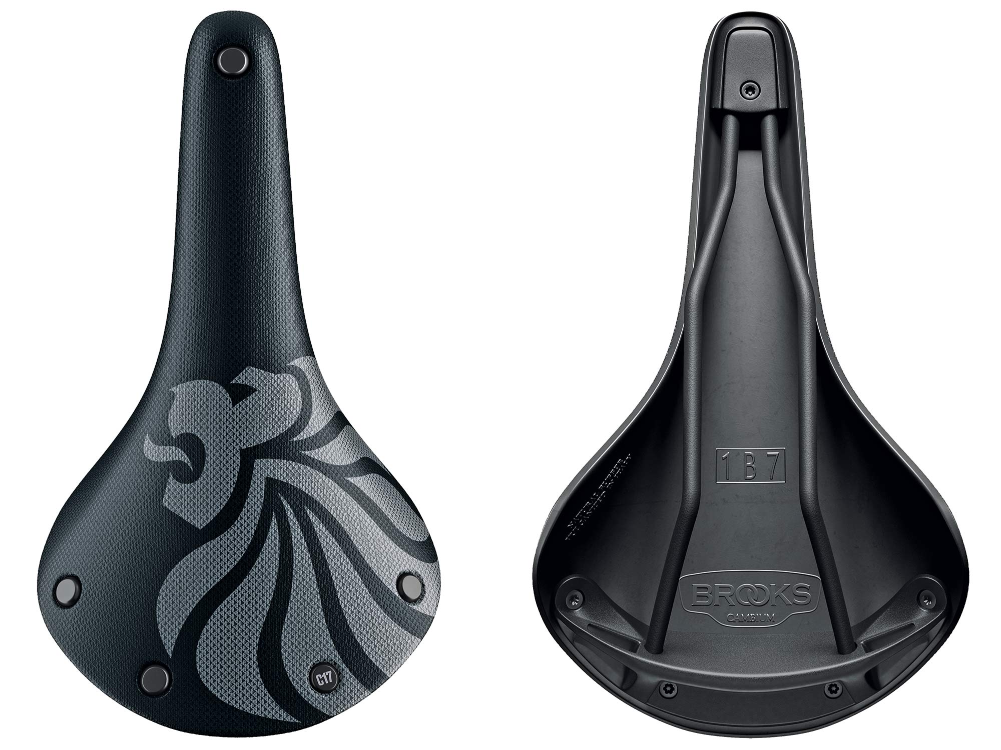 Brompton x Team GB folding bike, Tokyo 2020 Olympic limited edition, Brooks C17 Cambium all-weather saddle, details