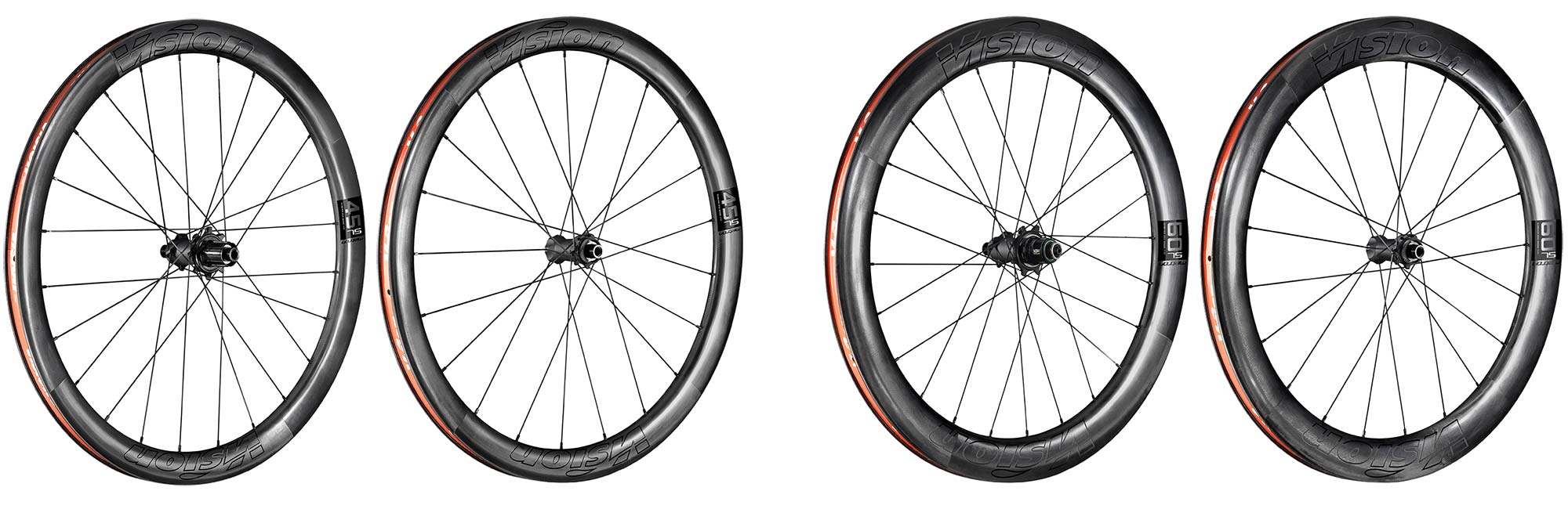 Vision Metron 45 60 SL Disc lightweight wide aero carbon road wheels, wheel options