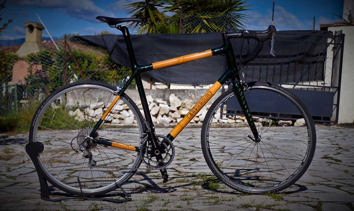 earthbound bamboo road bike carbon lugs fork