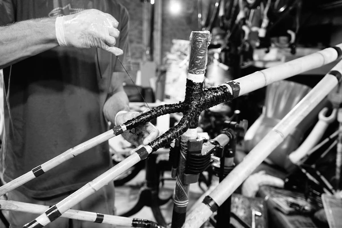 jason o'nions layering carbon lugs bamboo hardtail mountain bike frame preparation