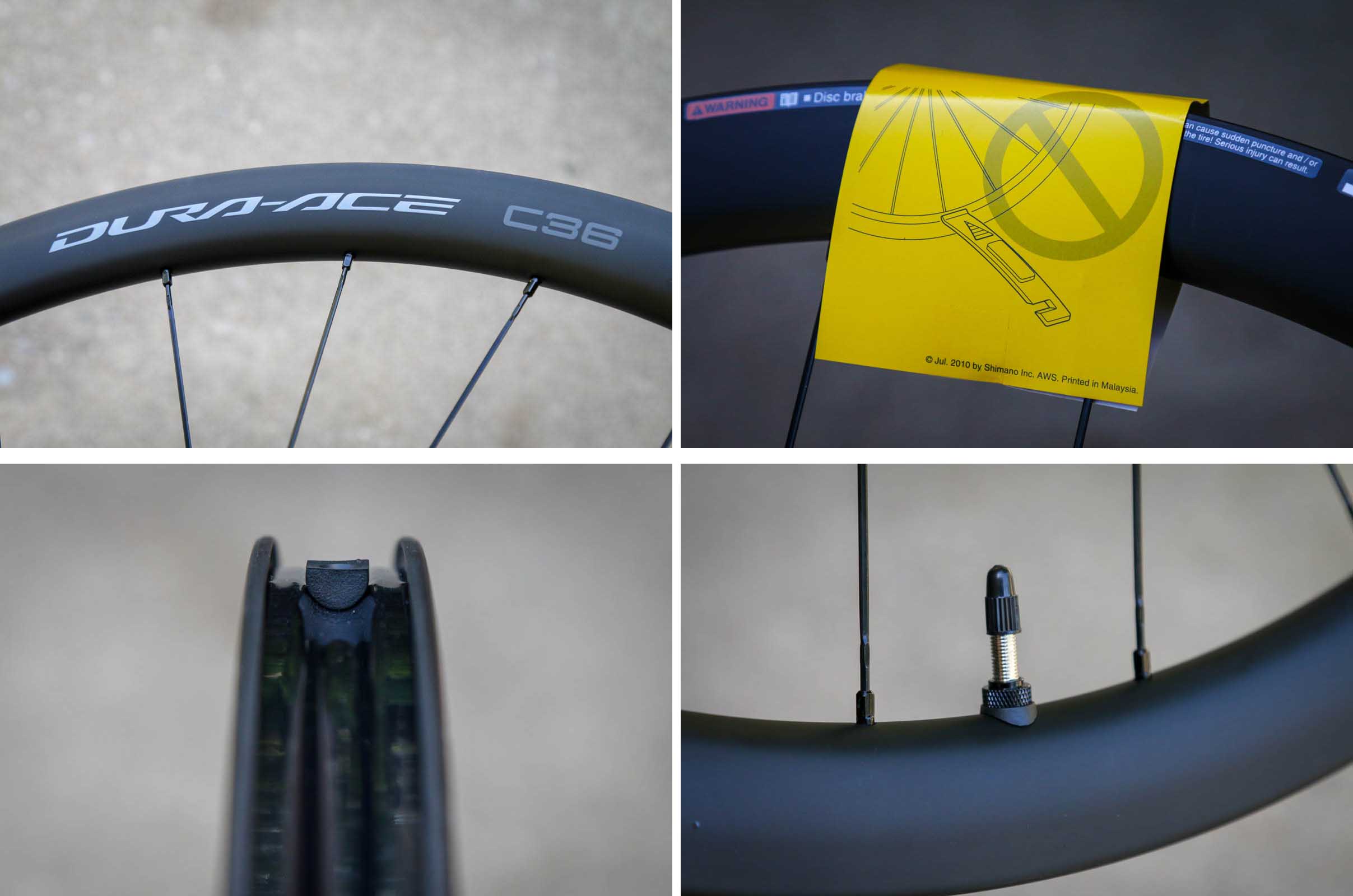 Shimano C36 carbon rim details