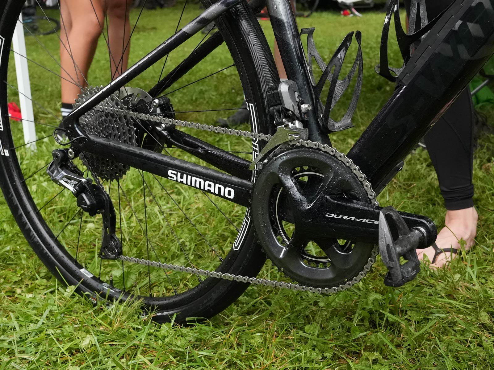drivetrain of CLIF Pro Team gravel race bike for sofia gomez villafane