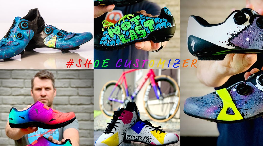 handske x kdd custom painted bike shoes