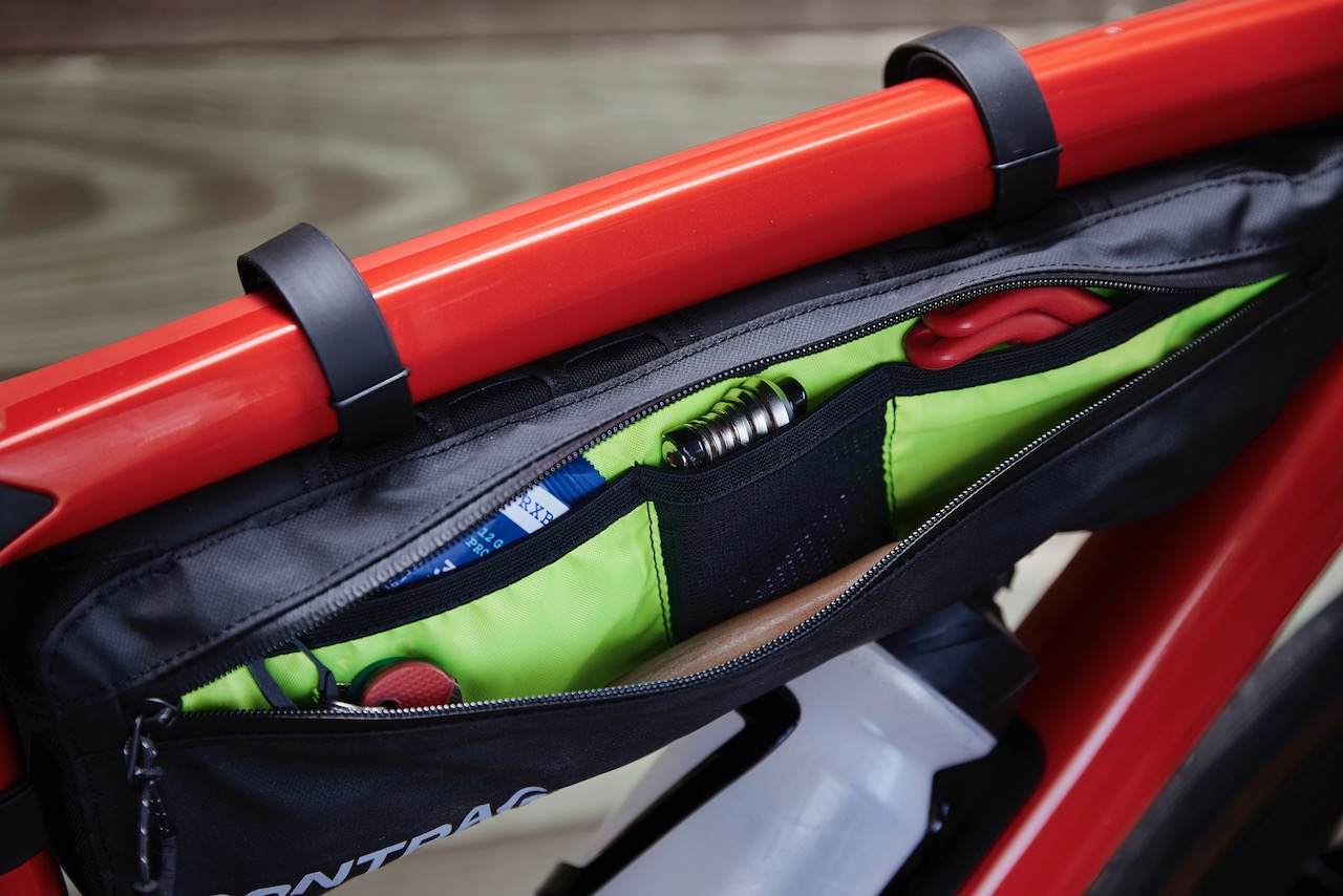 Bontrager Adventure bag packed boss bag unzipped