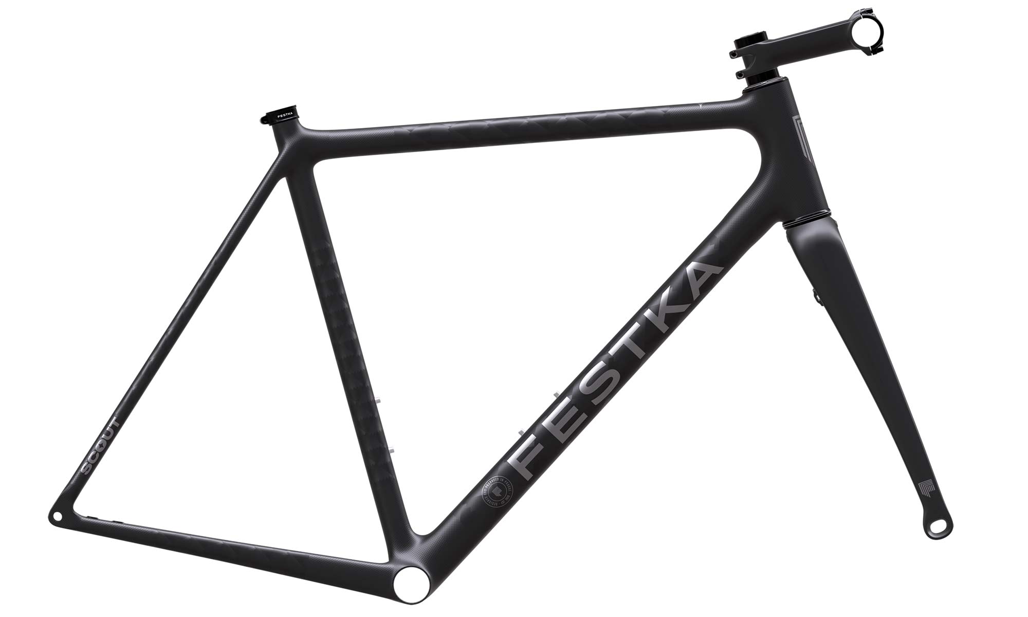 Festka Scout custom carbon adventure gravel bike, Core frameset
