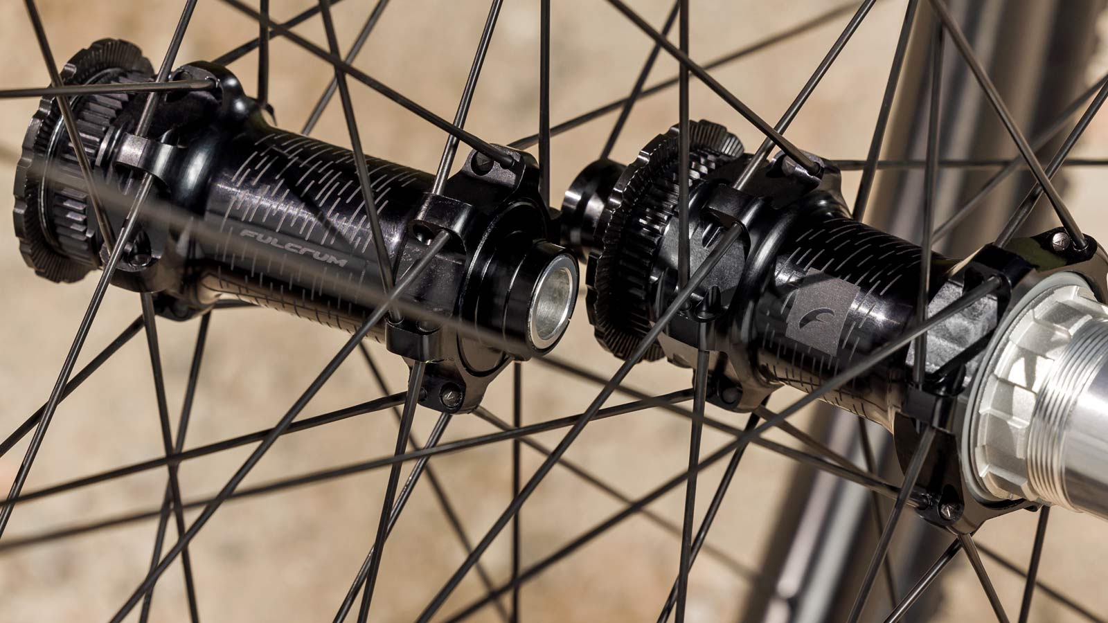 Fulcrum Rapid Red Carbon lightweight asymmetric tubeless gravel bike wheels, alloy hubs