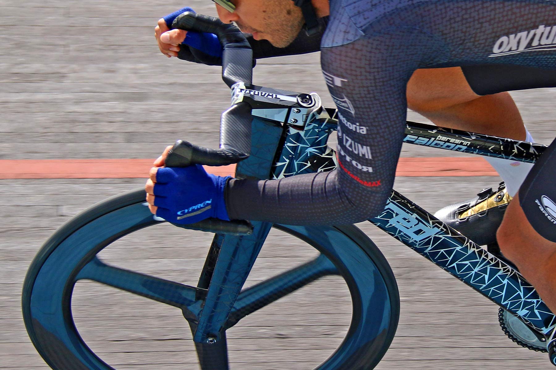 TRed Peregrine Falcon prototype track bike, stem detail