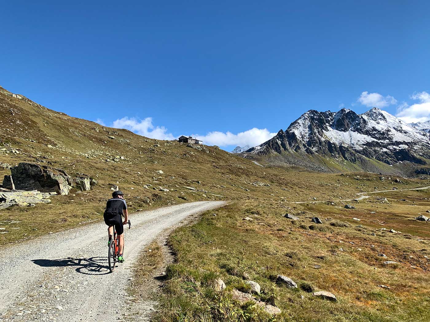 mountain hut refugio in switzerlands swiss alps