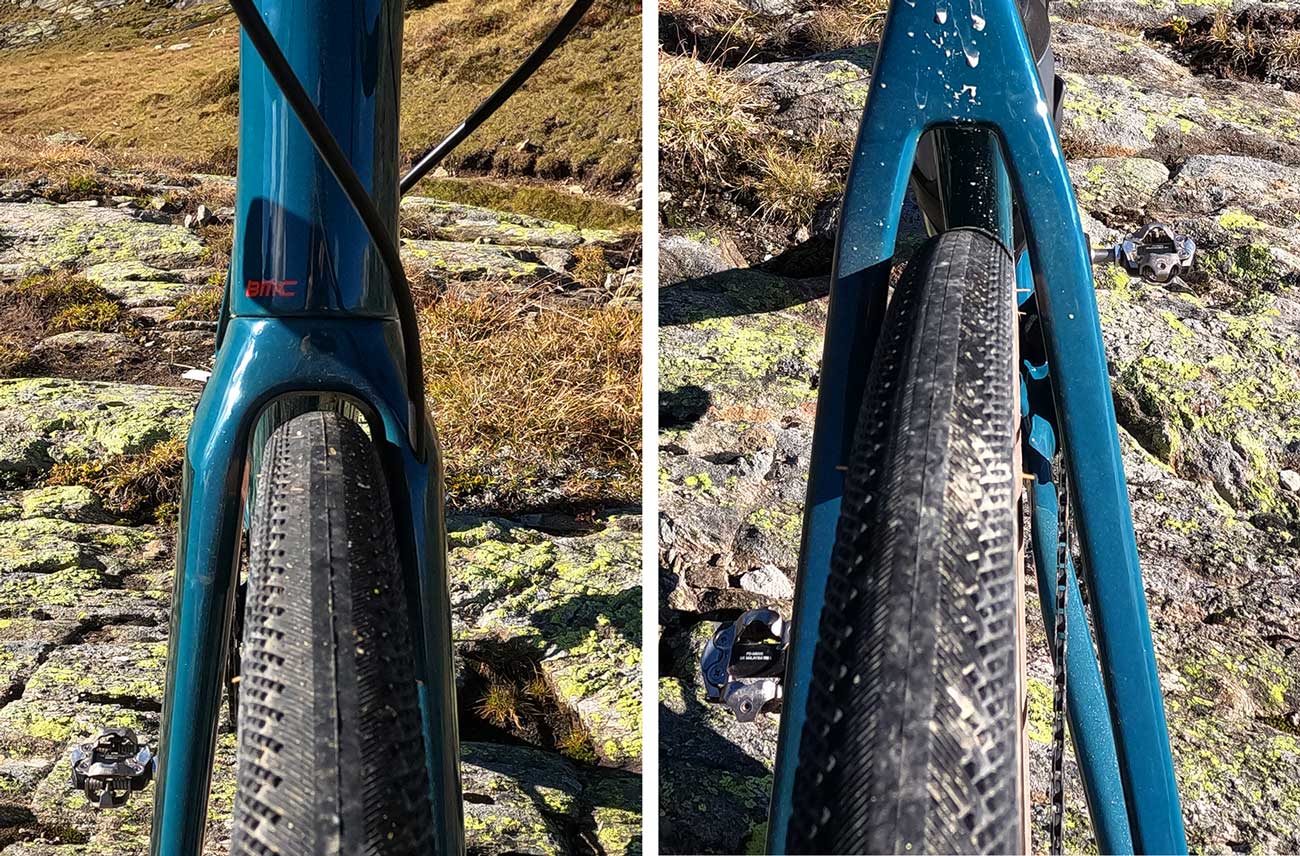 tire clearance example on bmc roadmachine with 32mm tires