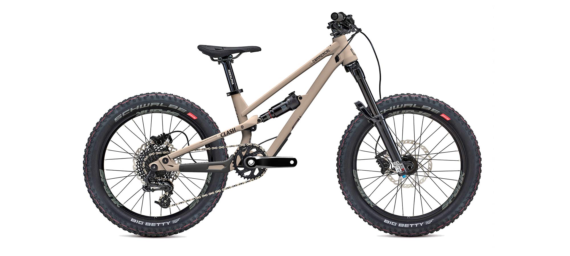 2022 Commencal Clash Kids alloy enduro bikes for small MTB riders, Clash 20