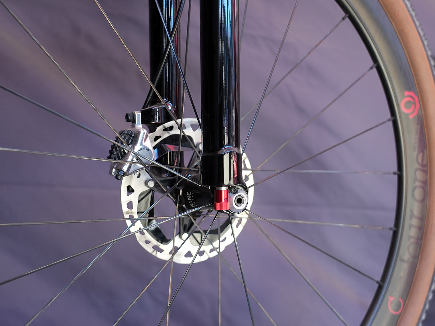 prototype KS gravel suspension fork with carbon lowers
